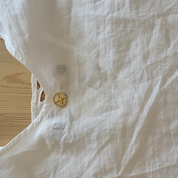 VIX Paula Hermanny White Eyelet Embroidered Cotton Swim Cover-Up M - Picture 4 of 9